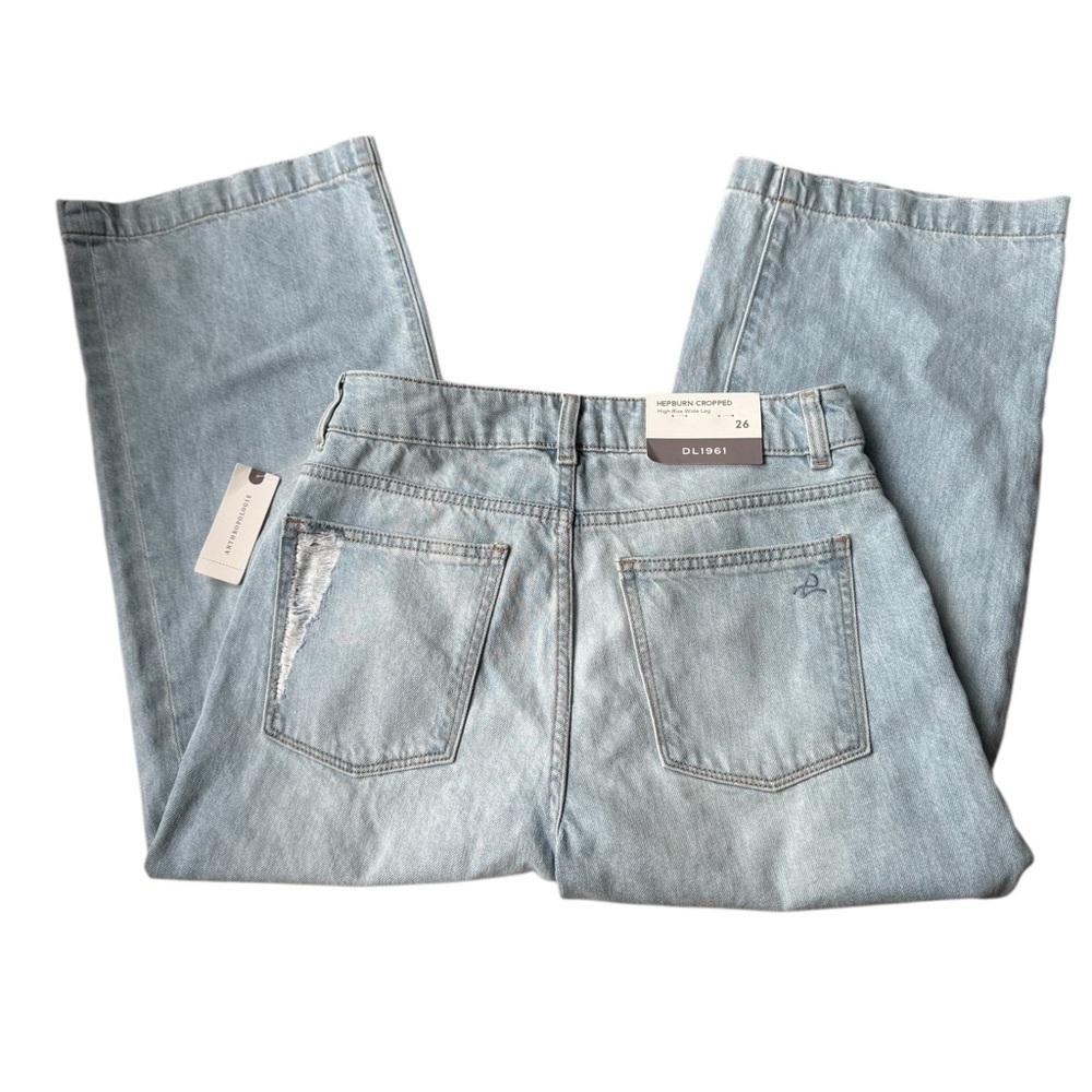 Anthropologie DL1961 Hepburn High-Rise Cropped Wide-Leg Jean NWT Size 26 - Picture 7 of 15